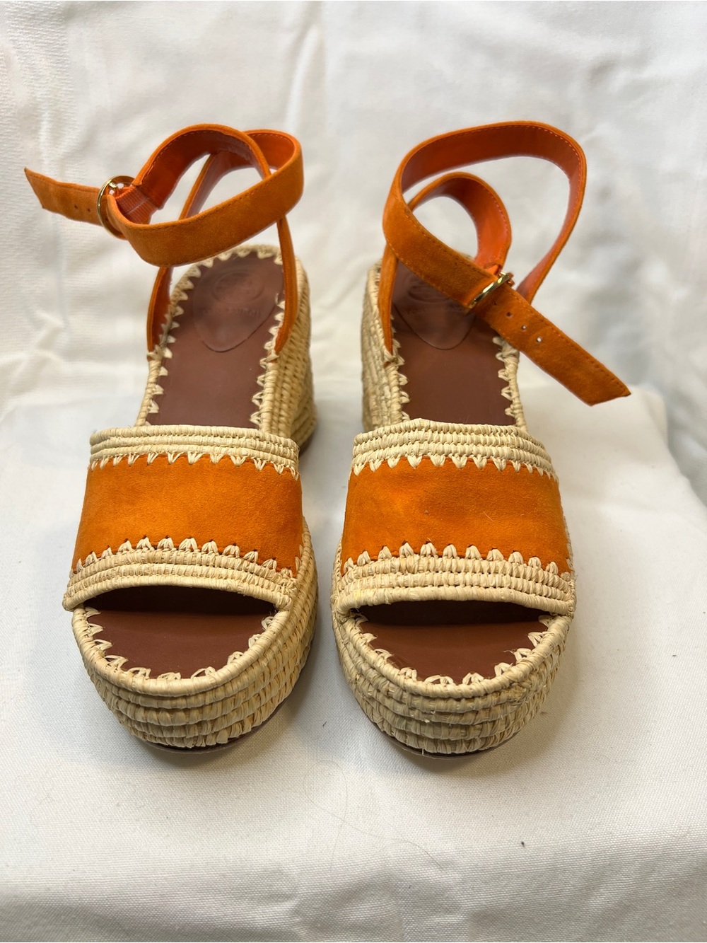 EUC Tory Burch Arianne Espadrille Platform Sandals with Ankle Strap - Women 7 - Picture 2 of 9